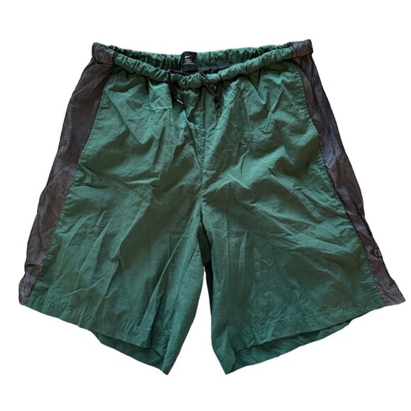 Vintage Mens Size‎ Large Nike Mesh Green Black Swim Trunk Shorts i2 - Picture 1 of 6